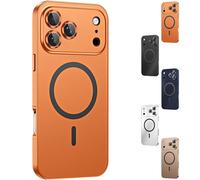Genérico Magnetic Snap-On Aluminum Bumper Alloy Frame Case with Buckle for iPhone17 /Pro/Pro MAX/Air, Designed Specifically for iPhone 17 Series (Starry Orange,for iPhone 17 Air)