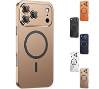 Genérico Magnetic Snap-On Aluminum Bumper Alloy Frame Case with Buckle for iPhone17 /Pro/Pro MAX/Air, Designed Specifically for iPhone 17 Series (Desert Gold,for iPhone 17 Pro)
