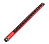 Genérico Magnetic Socket Organizer, Aluminum Alloy Rack, 16.14x1.10in Sturdy Construction, Mechanic Wrench Holder, Tool Storage Organizer for Toolboxes, Workshops