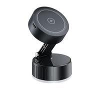 Generico Magnetic Suction Phone Mount, Car Dashboard Navigation Holder, 180 Degree Rotatable Bracket, Hands- Secure Smartphone Stand, 15W Wireless Fast Charging Cradle for Phones