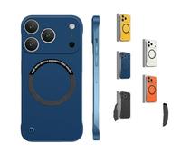 Genérico Magnetic Ultra Thin Frameless Matte Slim Case for iPhone 17 Pro MAX,17/16/15/14/13,Minimalist Lightweight Soft Touch Skin (Blue,For iPhone17Air)