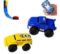 Genérico Magnetic Wall Climbing Toy Car, Anti-Gravity Inertial Magnetic Levitation Car, Drives on Walls & Ceilings, Wall Climbing Car Fun Toy for Kids (Blue+Yellow)