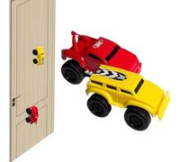 Genérico Magnetic Wall Climbing Toy Car, Emboadlie Magnetic Anti Gravity Wall Climbing Car, Zero Gravity Car Toy Wall Climbing, That Drive On Walls and Ceiling (Yellow*Red)