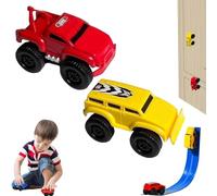 Genérico Magnetic Wall Climbing Toy Car, Magnetic Levitation Anti-Gravity Inertial Wall Climbing Toys Car, Cars That Drive on Walls and Ceiling, Fun for Kids (Red+Blue)