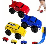 Genérico Magnetic Wall Climbing Toy Cars,Magnetic Walls Climbing Car,Emboadlie Wall Climbings Toy Car,Pull-Back Inercial Climbing Toys Cars (Blue+Red+Yellow)