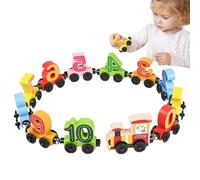 Genérico Magnetic Wooden Train - Number Train Set, Educational Toy | Learning System, Durable Wooden Trains Car Accessory for Early Education Nursery Play Building Blocks