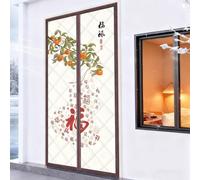 Genérico Magnética Cortina De Puerta Aislante Termica Frio Y Calor Cortinas para Salon Sin Taladrar 100x195cm 110x200cm 120x210cm, Navidad Exterior Cortina Impermeable(01)