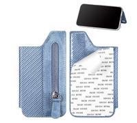 Genérico Magnetischer Handy-Kartenhalter - PU Leder Brieftasche | Kreditkarten-Faltfach Mit Mehreren Steckplätzen & Reißverschluss, Universelle Geldbörse Für Telefon-Rückseite Für Damen Und Herren