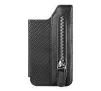 Genérico Magnetischer Handy-Kartenhalter - PU Leder Brieftasche | Kreditkarten-Faltfach Mit Mehreren Steckplätzen & Reißverschluss, Universelle Geldbörse Für Telefon-Rückseite Für Damen Und Herren