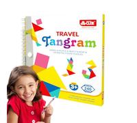 Genérico Magnetisches Musterblock Set - Gehirntraining Rätselbuch, Pädagogisches Roadtrip Spielzeug, Bunte Geometrie Formen, Kompakte Aufbewahrungsmappe | Spielerische Herausforderung Für Mädchen