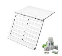 Genérico Mahjong Card Holder - Waterproof Space Saving Rack, 7.08x4.72x0.19 Inch Under Mat Slide-in Card Stand with Hollow Design, Lightweight Organizer, Game Accessory for Beginner Players Home