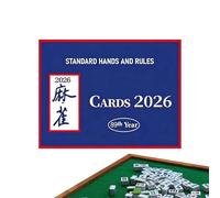 Genérico Mahjong Card Official - Traditional Game Set for Classic Tile Play | Card Stock with Clear Symbols Durable Finish for Home Family Gatherings and Tournament Use