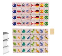 Genérico Mahjong Game Set - 5.31inch Travel Mahjong Tile Set | Resin Board Game - Portable mahjongs Toy Sets for Adults Family Travel Parties Educational Interactive Games for Group Play Use