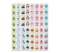 Generico Mahjong - Juego de 65 Piezas de fichas con diseño de Bandera, Mahjong portátil y Duradero | Divertido de Mesa para Familiares para picnics en la Playa, Actividades