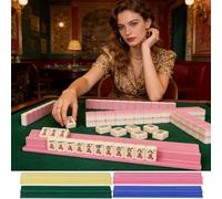 Genérico Mahjong Racks - 4-Piece Dominoes Game Stands, Travel Mahjong Racks | for Home House Party Gatherings Club Holiday Festive Travel Family Game Night Tabletop Accessories