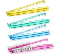 Genérico Mahjong Racks and Pushers - 18.7x1.3 Inches, 4 Pieces Board Game Support | Acrylic Mahjong Tile Holder For Women, Family, Beginner, Youth, Child, Bar Party, Carnival