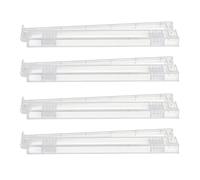 Genérico Mahjong Racks with Pusher, 45.2x7.8x2.5cm Portable Clear Acrylic Stand, 4-Piece Transparent Mahjong Tile Rack, Easy Sliding Push Ruler, Tabletop