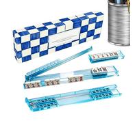 Genérico Mahjong Racks with Pushers | Tortoise Shell Style Acrylic Magnetic Tile Tray,Mahjong Racks and Pushers | For Game Travel Home Beginner Play Train Pool Table