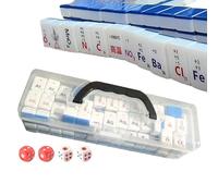 Genérico Mahjong Tile Set, Strategy Board Game, ABS Material, Educational Chemistry Symbols, Fun Learning Toy, Social Drinking Game, For Family, Friends, Match Night, 1.18×0.91×0.55in, 1 Set