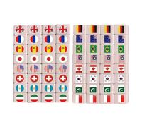 Generico Mahjong Tiles - Classic Mah Jongg Toy | Lightweight Portable Mahjong Tile | Flag Pattern Games Blocks Tiles For Men Women Girls Youth Teens Wife Husband Son Daughter Family Friends School
