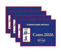 Genérico Mahjongg Cards 2026, 4 Piezas fáciles de Leer con impresión Grande Mah Jongg Cards 2026, Accesorios Plegables de Regla Mah Jongg para Mujeres, Hombres, Principiantes de Mahjong