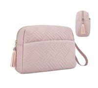 Genérico Make Up Bag | Make Up Bags for Women | Makeup Cosmetic Travel Bag, Cosmetic Pouch with Compartments, 23 x 9,5 x 17 cm Waterproof Makeup Bag for Daily Use, Accessories & Travel, 3 Colors, Rosa