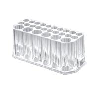 Genérico Makeup Brush Holder - Clear Acrylic 26 Slot Cosmetic Organizer, Lipstick and Storage Rack, Elegant Vanity Display | Bedroom, Dressing Table, Countertop, Dorm, Salon, Office Home Organization