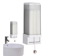 Genérico Makeup Cotton Pad Holder - PC 19x6.4x7.4cm | Wall-Mount Transparent Dustproof Container | Press-Out Cotton Pad Organizer For Bathroom Vanity And Makeup Station Storage