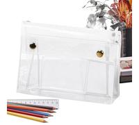 Genérico Makeup Organizer, Clear Pouch, Six Layer Storage Design, Sturdy and Water Resistant, Storage Holder for Travel Use, Cosmetic, Toiletry, Students, Camping, 7.09x2.76x4.13 Inches