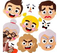 Genérico Making Faces Toy - Felt Funny Emotional Education Kit, Emoticon Craft, Creative Play for Outdoors Home School Park or Car, Fun Learning Activity Emotions and Expression