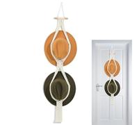 Generico Makramee-Hutaufhänger Für Die Wand - Handgewebter Hut-Kleiderbügel Aus Makramee | Dekorativer Hut-Präsentationsständer, Handgefertigt, Für Wohnzimmer, Badezimmer & Restaurant