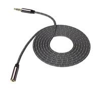 Genérico Male to Female Auxiliary Cable | Earphone Tablets Extension Adapter Wires with Nylon Sheath | Audio Player Adapter Cables for Women, Men