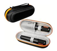 Genérico Maletín de Transporte rígido y Resistente a los Golpes para el para JBL PartyBox Encore2 Dual Mic (Negro)