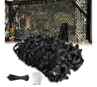 Genérico Malla Camuflaje Negro Reforzada 1x6m/2x8m/2.5x5m/3x12m/4x4m/8x9m Redes De Camuflaje Militar, Mallas De Sombra para Caza Parasol Solar Decoración Camufar Sombrilla Toldo(W1.5xH8.5m)