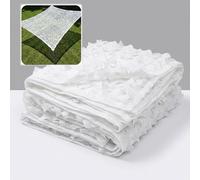 Genérico Malla de Camuflaje Blanca Nieve para Sombra Exterior, 3x4M 4x5M Red de Camuflaje Militar de Oxford para Caza, Camping, Jardín, Patio y Decoración, Protección Solar y Anti-UV(11x20M)