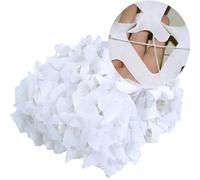 Genérico Malla De Camuflaje Blanca Red De Camuflaje Sombra Exterior 4x5m 5x5m 6x8m 9x9m para Jardín, Camping, Cobertura Militar, Decoración Y Protección Solar(W10xH20m)