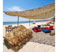 Genérico Malla de Camuflaje Militar Desierto, Red de Camuflaje 1x10m 2x14m 3.5x5m 5x8m 7x19m Red Camuflaje Sombra Exterior, Red Caza Estor para Parasol Protección Solar y Ocultación(3.5x6m)
