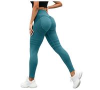 Genérico Mallas de compresión 3D para Mujer, adelgazantes, de Cintura Alta, sin Costuras, Push up, Opacas, para Yoga y Fitness. (Green-F, XXL)