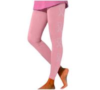 Genérico Mallas Deporte Mujer Push Up - Leggings Taille Haute pour Femmes Pantalons de Yoga Extensibles et Confortables au quotidien imprimés pour le mois de sensibilisation au Cancer du Sein (M)