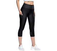Genérico Mallas Deportivas Mujer Cortas Cintura Alta Compresion Control de Vientre Pantalones Jogging Leggings Plumi Anticelulitis Deportivos Elásticos para Entrenamiento Yoga
