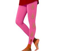 Genérico Mallas Deportivas para Mujer, con Estampado de árbol de Navidad, a la Moda, Informales, Huecas, para realce de Cadera, para Fitness, Yoga (XXXL)