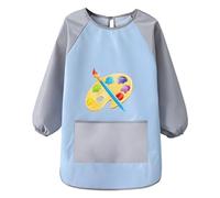 Genérico Malschürze, Kinder Schürze Für Bastelarbeiten, Fleckenresistente Schürze Für Kinder Zum Malen, Kochen Und Backen, plata,