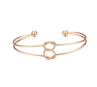 Genérico Mamá Colores Pulsera Abuelita Anillos Oro Delicado 3 unids/set pulsera abierta de aleación de cadena de nudo para mujeres Azul Colores Pareja Anillos, talla única, Metal, No es una piedra