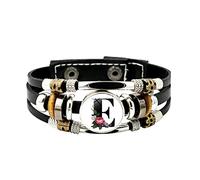 Genérico Mamá Mensajes Conectado Joyería inglesa para hombres y mujeres tiempo versátil tejido perlado artesanía regalo pulsera muñeca pareja anillos, 8x12x4cm, Metal, No es una piedra preciosa