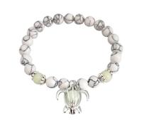 Genérico Maman Plata Joyería Pulsera de tortuga del océano versátil y creativo, calado, volcánico natural, Pulsera chapada en negro anillos, talla única, Cristal artificial, No es una piedra preciosa