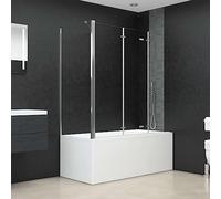 Genérico Mampara de Ducha de Vidrio Templado Transparente 120x69x130 cm,Bricolaje,Fontanería,Piezas y Herramientas para componentes de fontanería,Artículos de Ducha,Puertas de ducha-146227