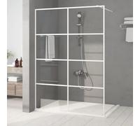 Genérico Mampara de Ducha Vidrio ESG Transparente Blanco 140x195 cm,Bricolaje,Fontanería,Piezas y Herramientas para componentes de fontanería,Artículos de Ducha,Paredes y mamparas de ducha-152144