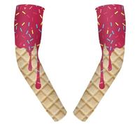Genérico Manga Compresiva Para Brazos | Manga Deportiva Para Brazo,Estampado Helado Protección UV Combinación Colores Codo Mujer Hombre Ejercicio Jardinería Caza Interior