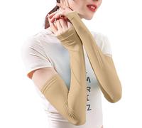 Genérico Mangas de brazo desmontables para mujer hasta las solar UPF50+ largas cubren diseño reposapiés absorben sudor y secan rápido (Khaki, One Size)