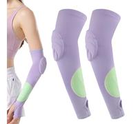 Genérico mangas de voleibol - par de protectores de brazo, protectores de codo con refuerzos y orificio para el pulgar para gimnasio y juegos al aire libre cursos de educación